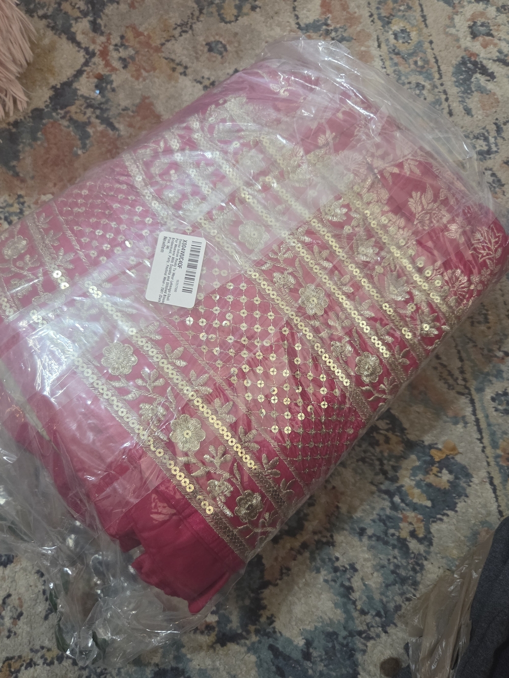 Fuchsia Embroidered A-Line Lehenga Set SZ 38 (Med) - Picture 2 of 3